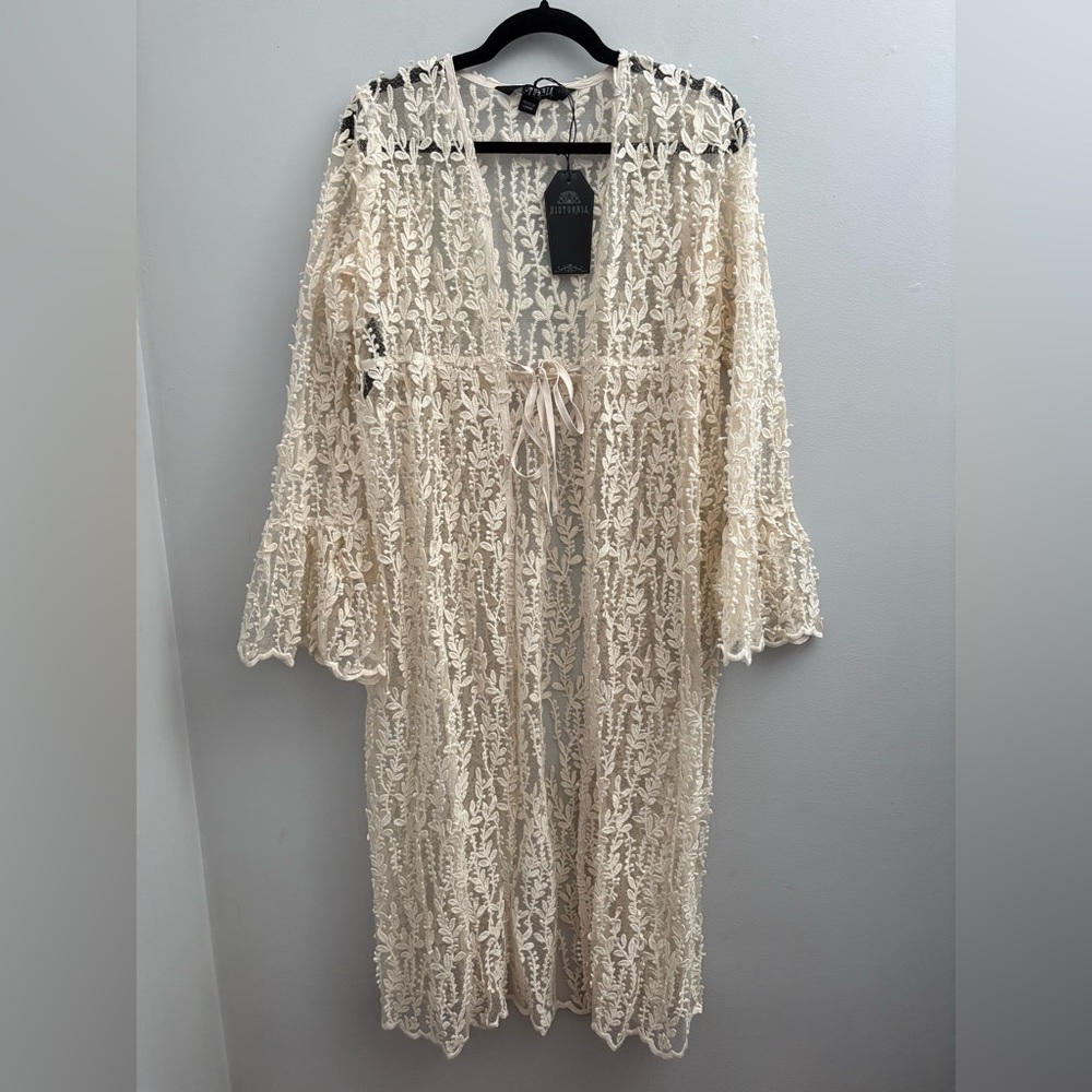 Evangeline Lace Kimono Sz 8 – Gothic, Romantic, Layering Statement - Picture 2 of 7